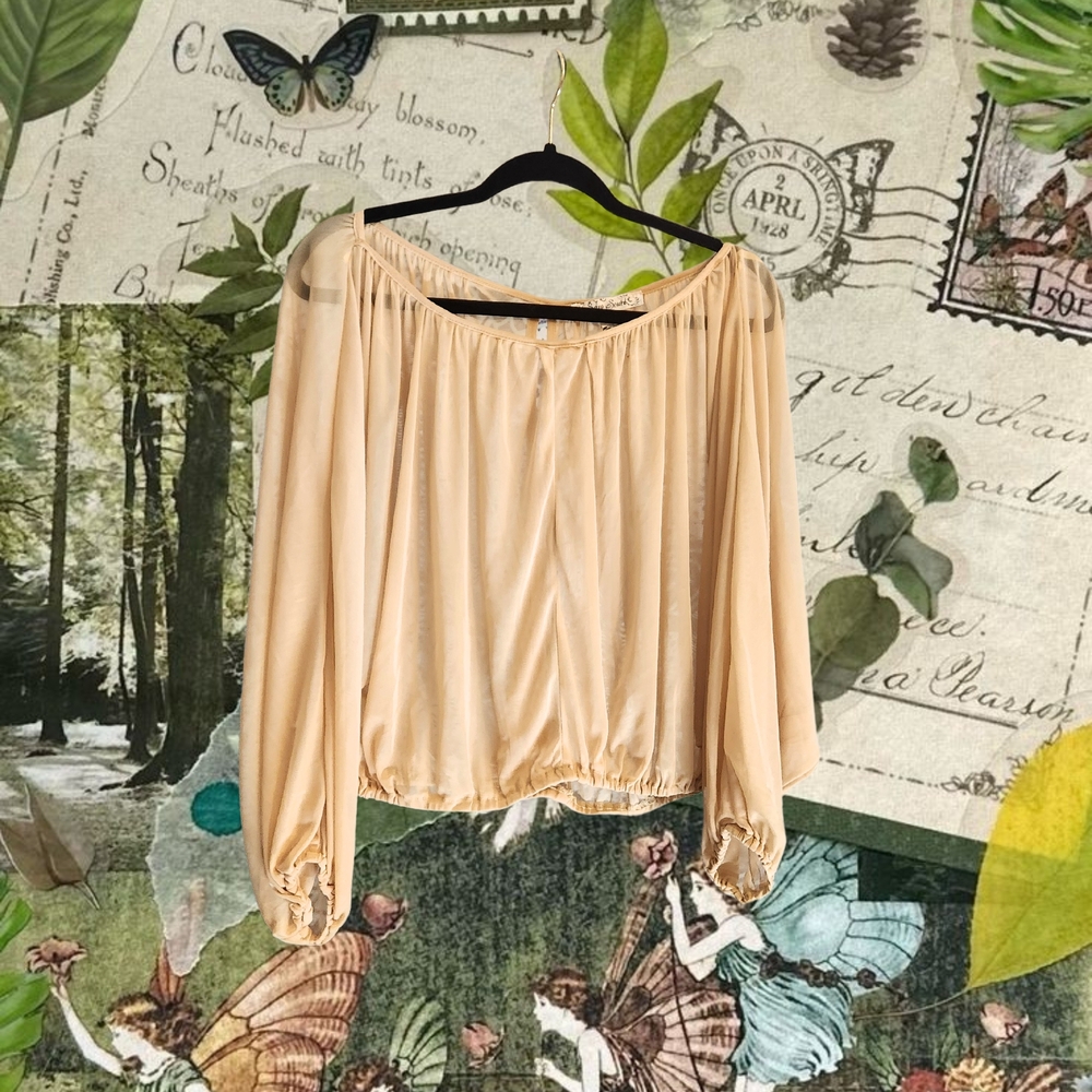 Sans Souci Cream Off-Shoulder Top